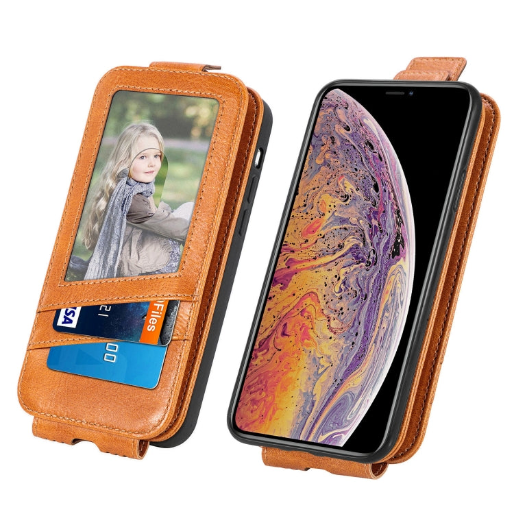 For iPhone XS Max Zipper Wallet Vertical Flip Leather Phone Case