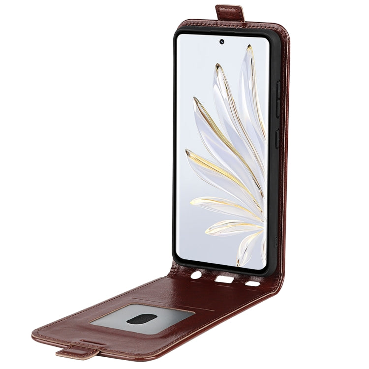 For Honor 70 R64 Texture Vertical Flip Leather Phone Case