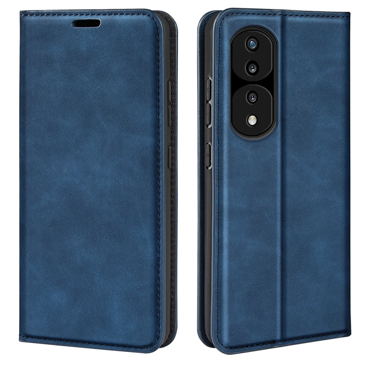 For Honor 70 Pro Retro-skin Magnetic Suction Leather Phone Case