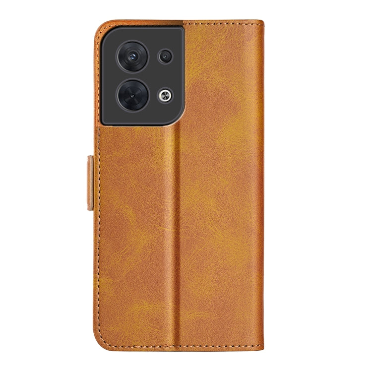 For OPPO Reno8 Dual-side Magnetic Buckle Flip Leather Phone Case