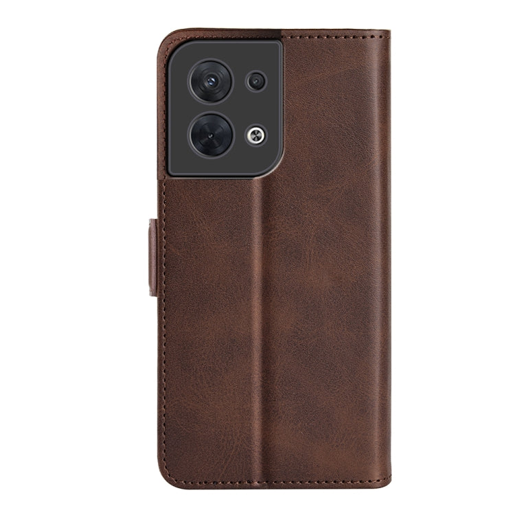 For OPPO Reno8 Dual-side Magnetic Buckle Flip Leather Phone Case