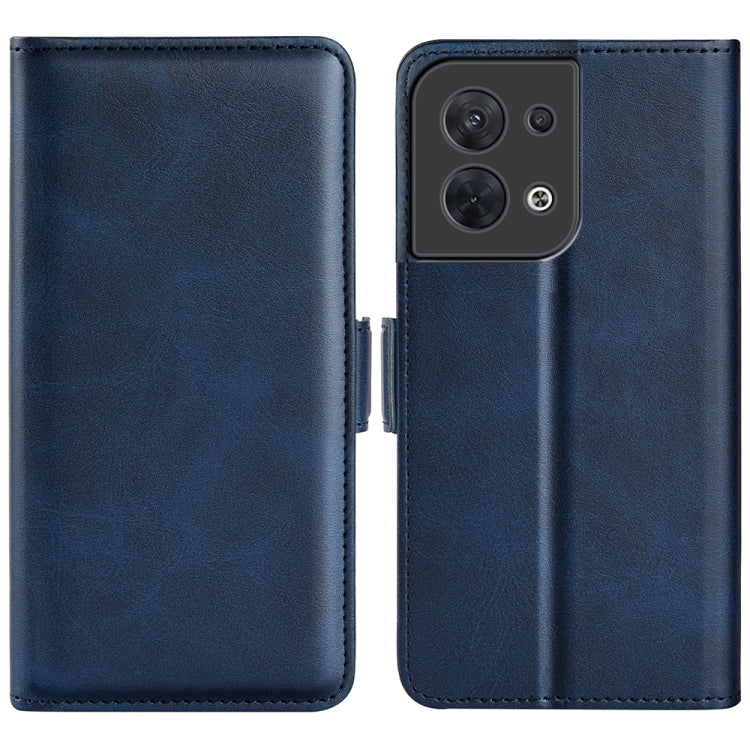 For OPPO Reno8 Dual-side Magnetic Buckle Flip Leather Phone Case
