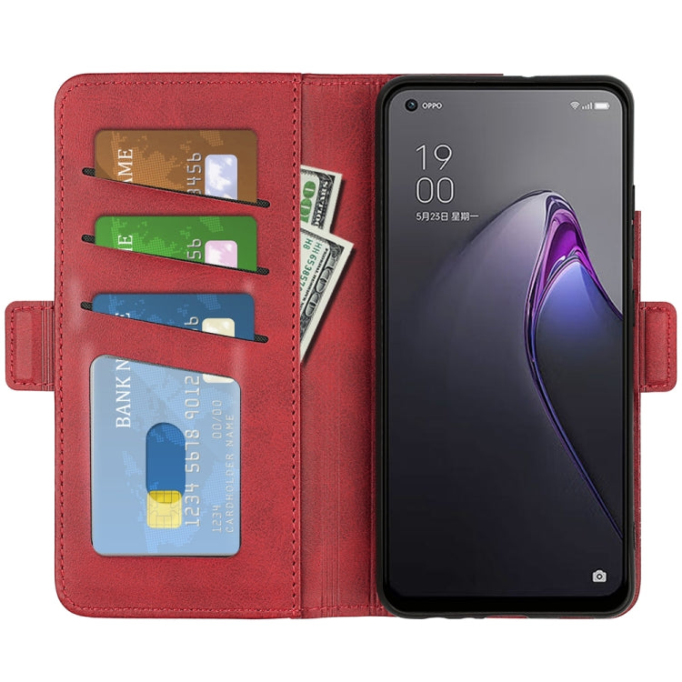 For OPPO Reno8 Dual-side Magnetic Buckle Flip Leather Phone Case
