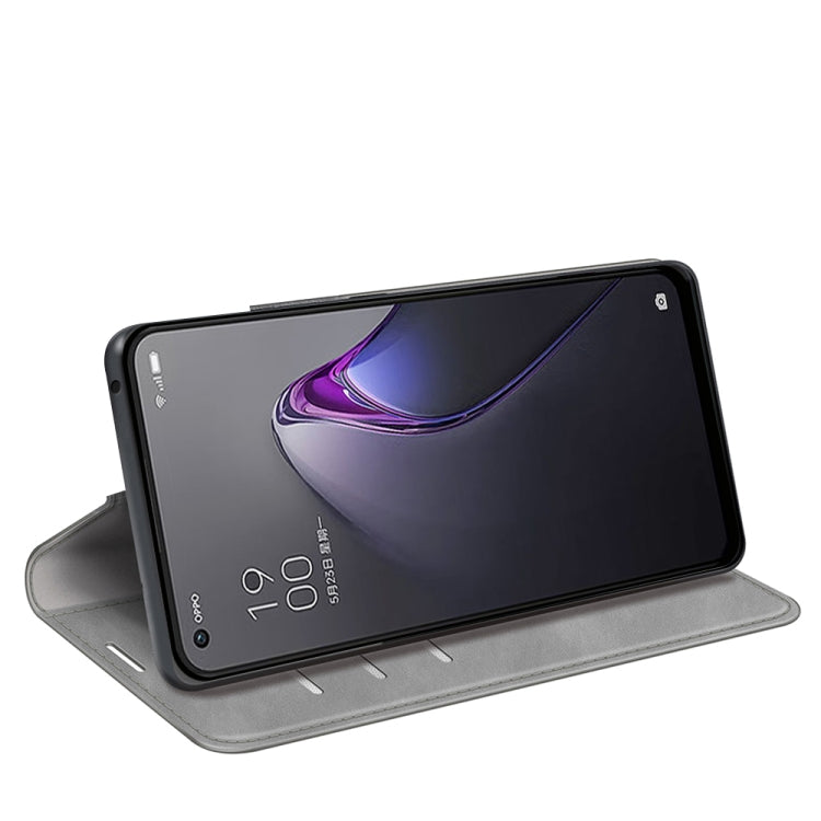 For OPPO Reno8 Retro-skin Magnetic Suction Leather Phone Case