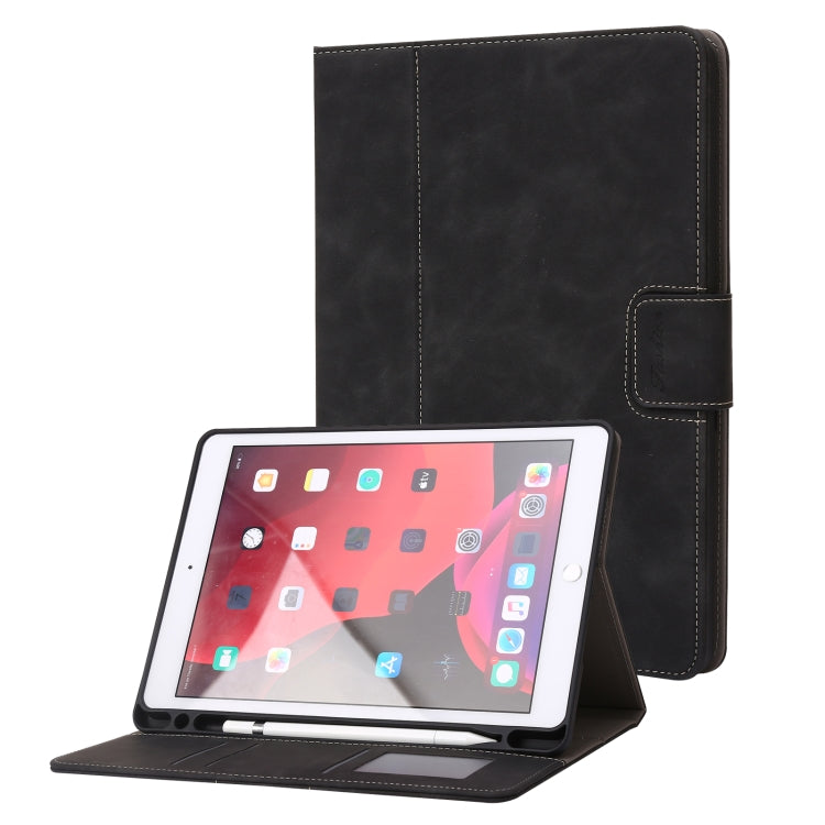 For iPad 10.2 2019 / 2020 / 2021 Calf Texture Horizontal Flip Leather Tablet Case