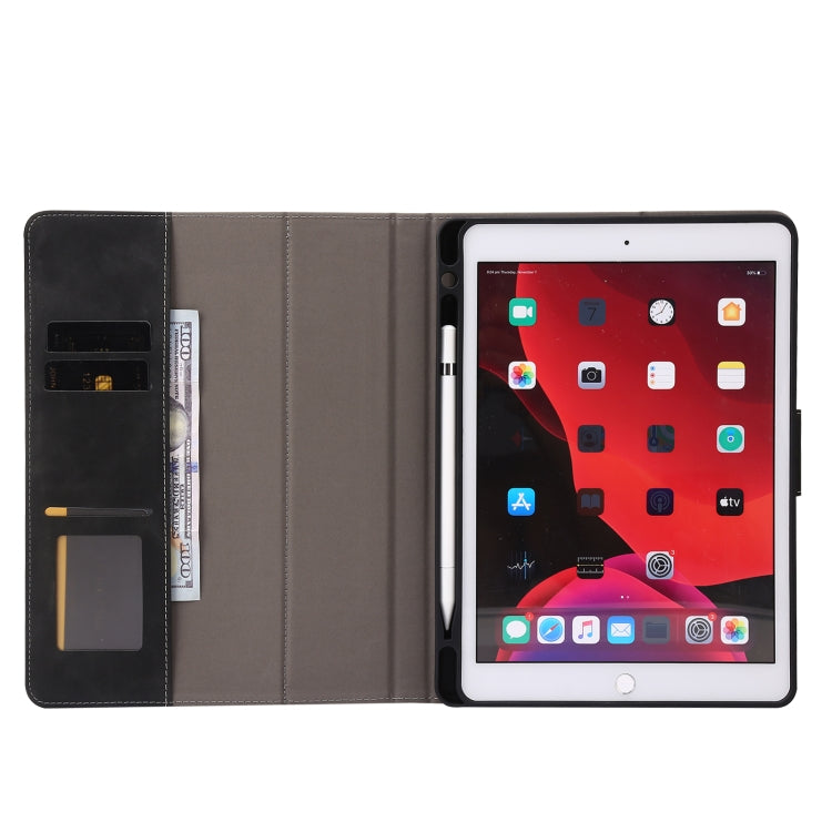 For iPad 10.2 2019 / 2020 / 2021 Calf Texture Horizontal Flip Leather Tablet Case