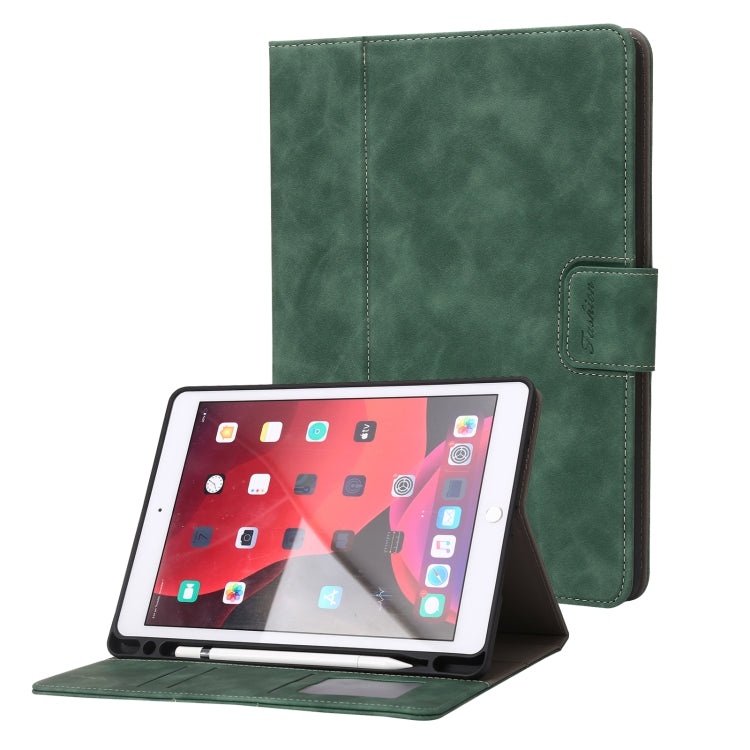 For iPad 10.2 2019 / 2020 / 2021 Calf Texture Horizontal Flip Leather Tablet Case