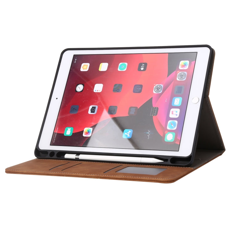 For iPad 10.2 2019 / 2020 / 2021 Calf Texture Horizontal Flip Leather Tablet Case