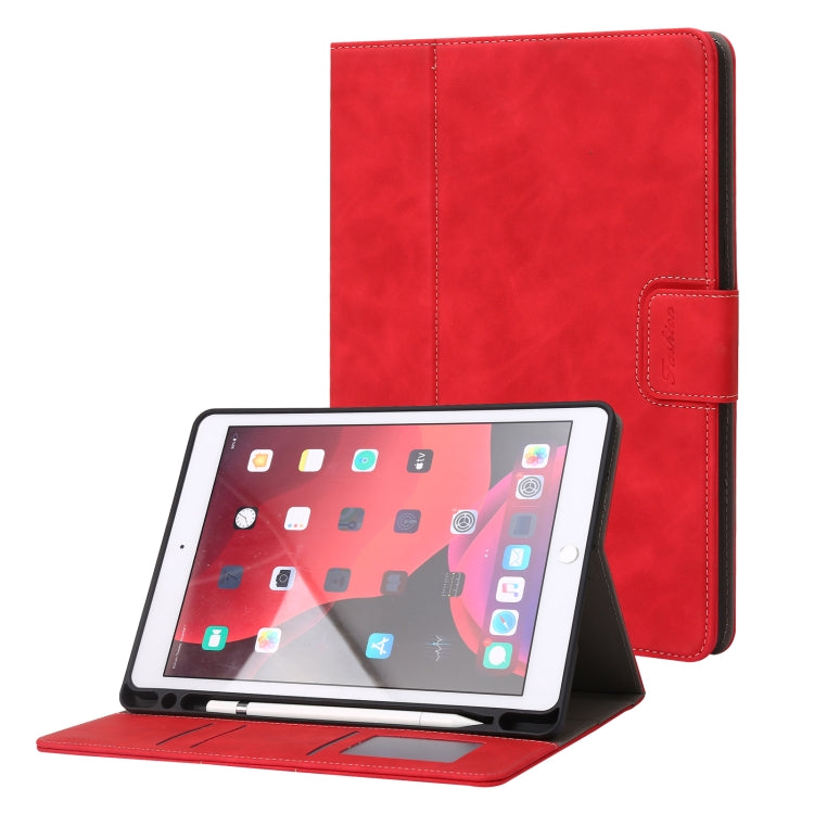 For iPad 10.2 2019 / 2020 / 2021 Calf Texture Horizontal Flip Leather Tablet Case