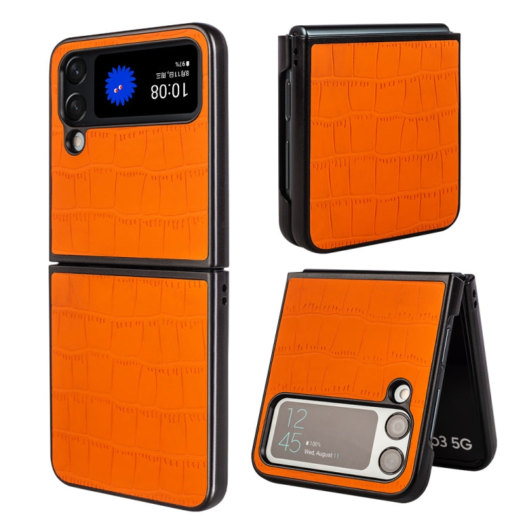 For Samsung Galaxy Z Flip4 Crocodile Texture Phone Case