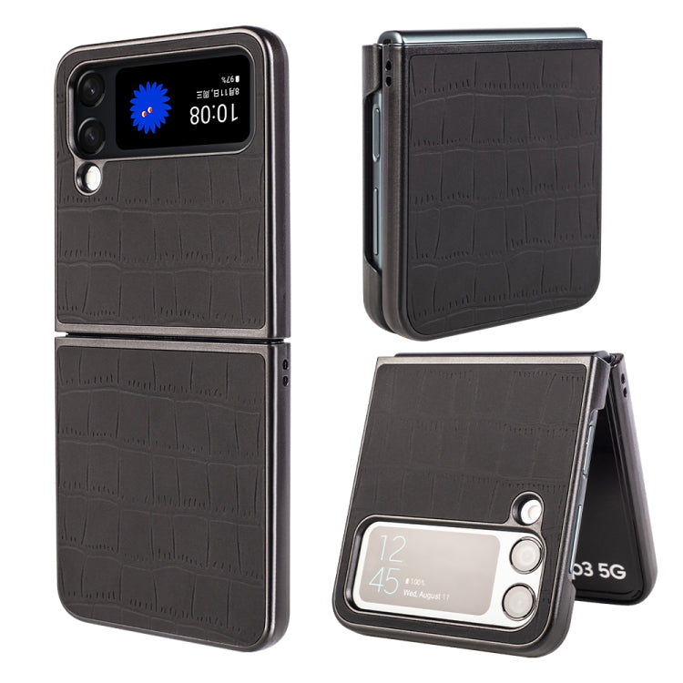 For Samsung Galaxy Z Flip4 Crocodile Texture Phone Case