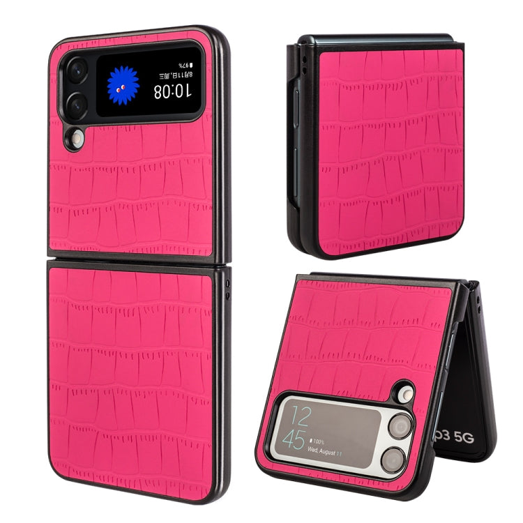 For Samsung Galaxy Z Flip4 Crocodile Texture Phone Case