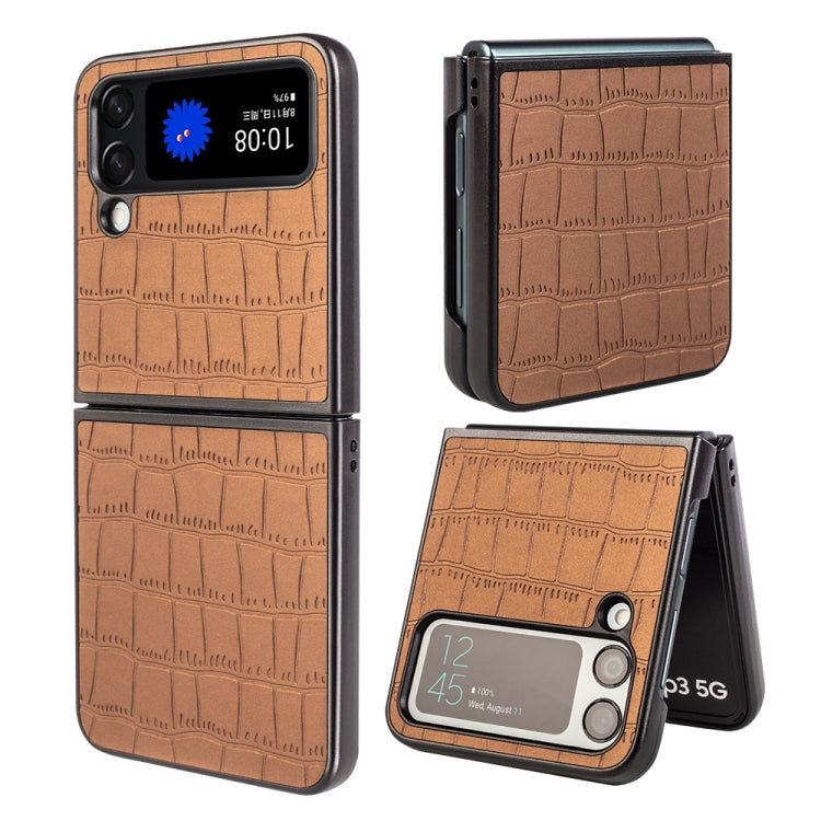 For Samsung Galaxy Z Flip4 Crocodile Texture Phone Case