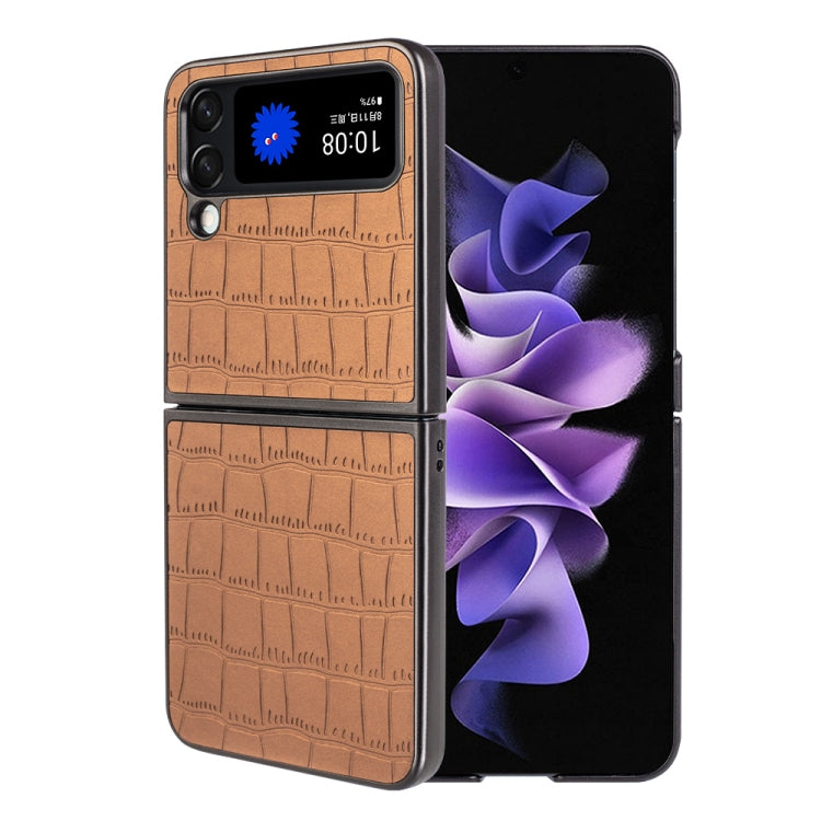 For Samsung Galaxy Z Flip4 Crocodile Texture Phone Case