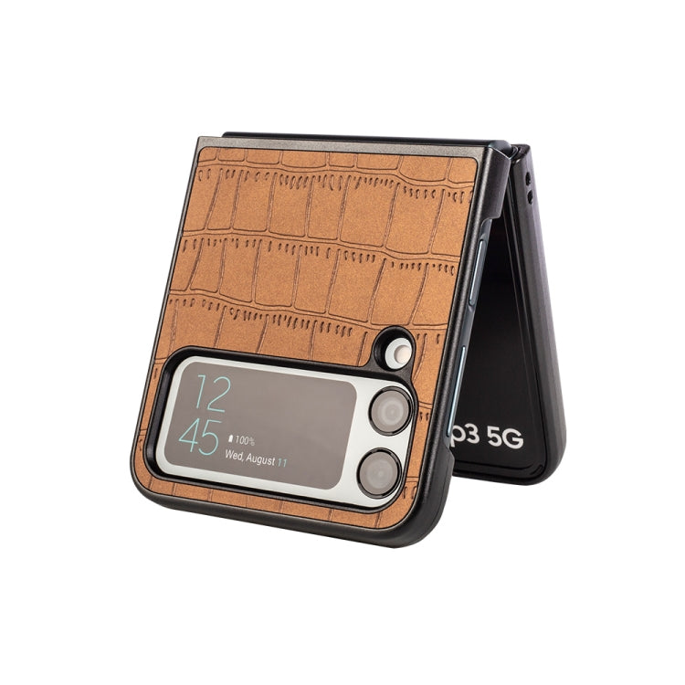 For Samsung Galaxy Z Flip4 Crocodile Texture Phone Case