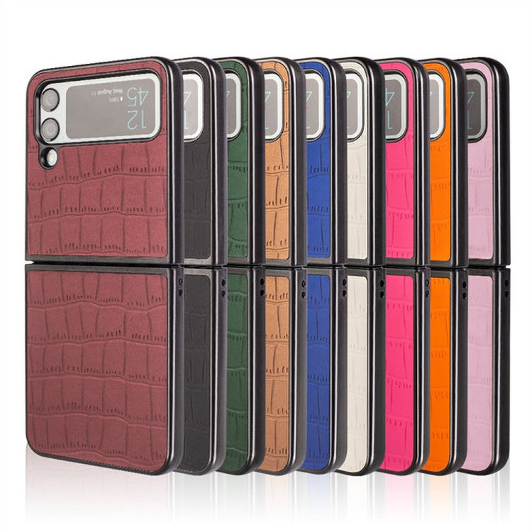 For Samsung Galaxy Z Flip4 Crocodile Texture Phone Case