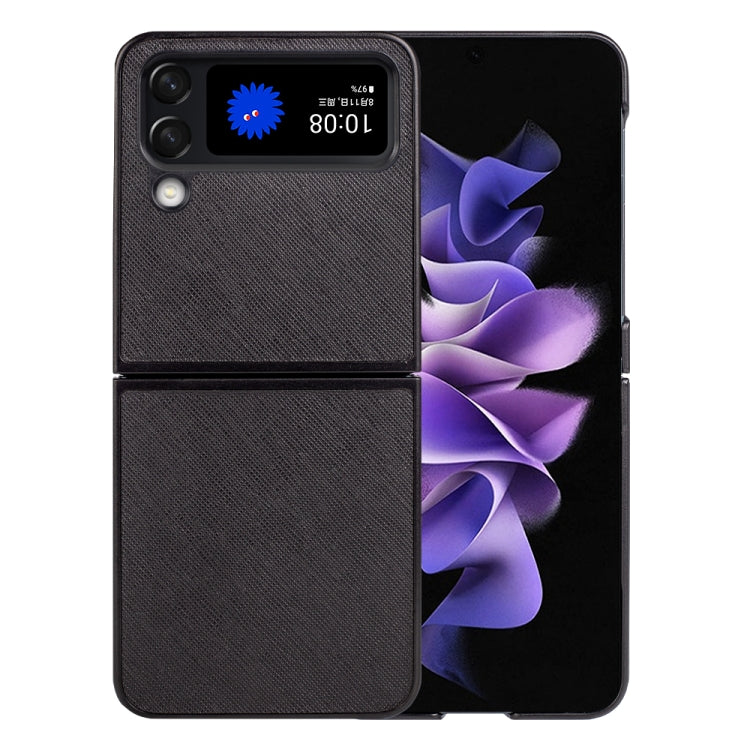 For Samsung Galaxy Z Flip4 Cross Texture Phone Case