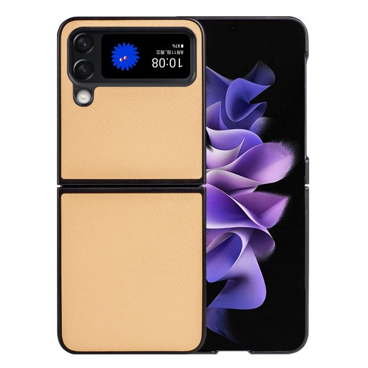 For Samsung Galaxy Z Flip4 Cross Texture Phone Case