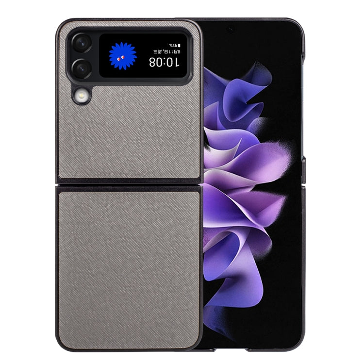 For Samsung Galaxy Z Flip4 Cross Texture Phone Case