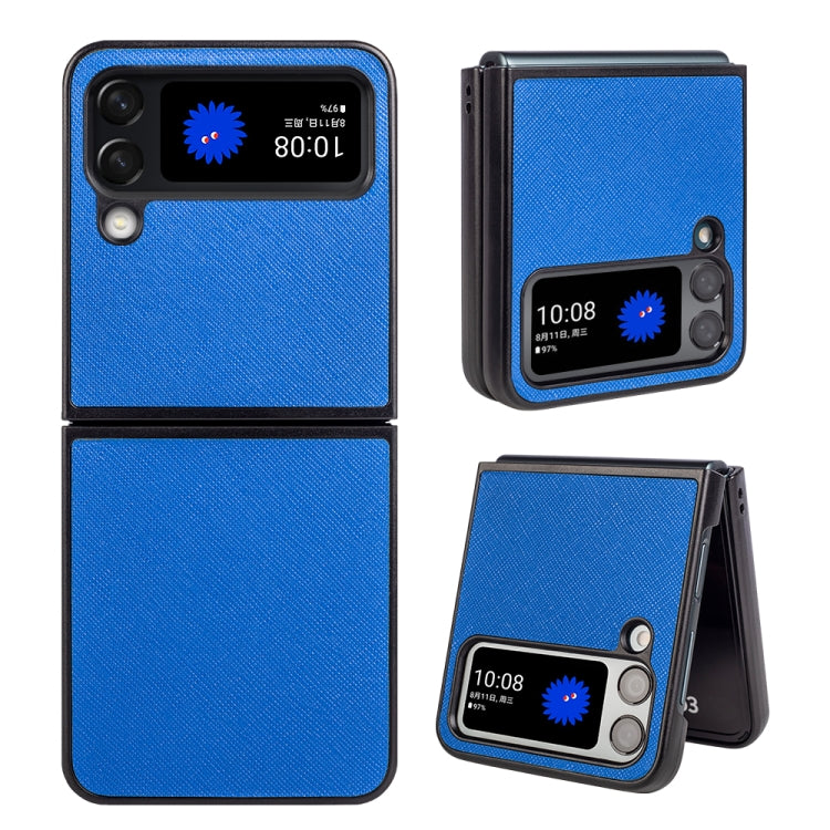 For Samsung Galaxy Z Flip4 Cross Texture Phone Case