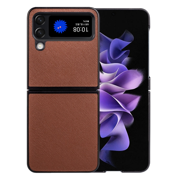 For Samsung Galaxy Z Flip4 Cross Texture Phone Case
