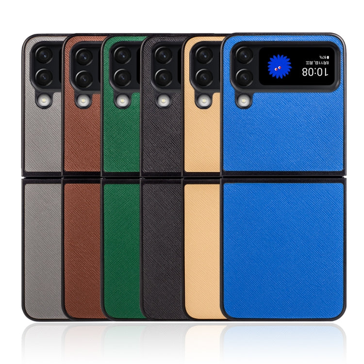 For Samsung Galaxy Z Flip4 Cross Texture Phone Case