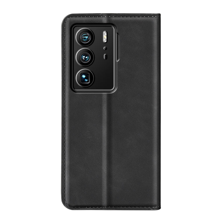 For ZTE Axon 40 Ultra Retro-skin  Magnetic Suction Leather Phone Case