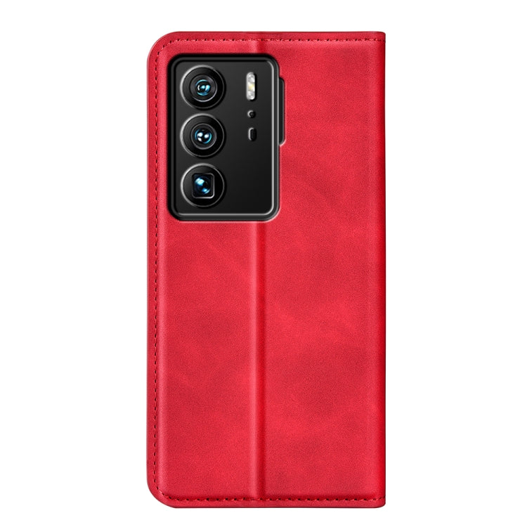 For ZTE Axon 40 Ultra Retro-skin  Magnetic Suction Leather Phone Case