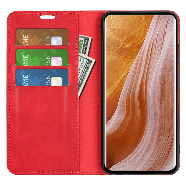 For ZTE Axon 40 Ultra Retro-skin  Magnetic Suction Leather Phone Case