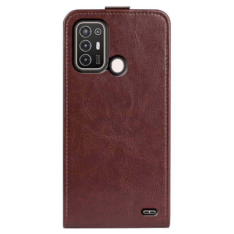 For ZTE Blade A52 R64 Texture Vertical Flip Leather Phone Case