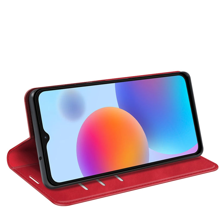 For ZTE Blade A52 Retro-skin Magnetic Suction Leather Phone Case