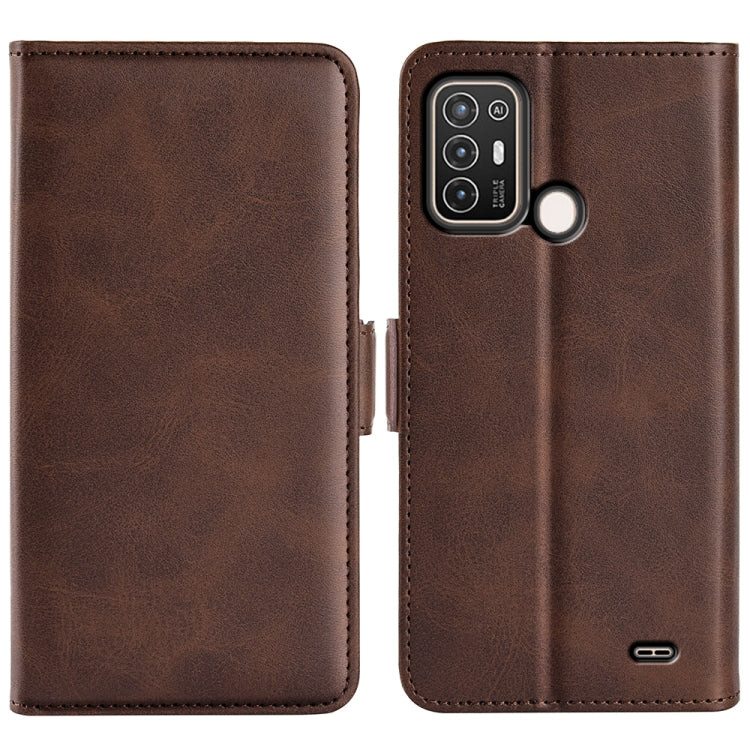 For ZTE Blade A52 Dual-side Magnetic Buckle Leather Phone Case