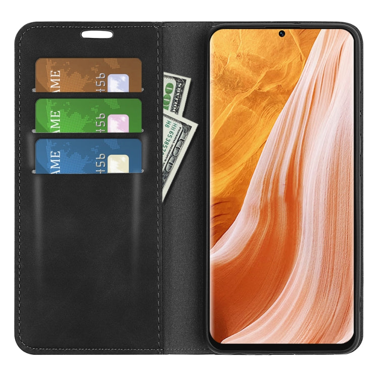 For ZTE Axon 40 Pro Retro-skin  Magnetic Suction Leather Phone Case