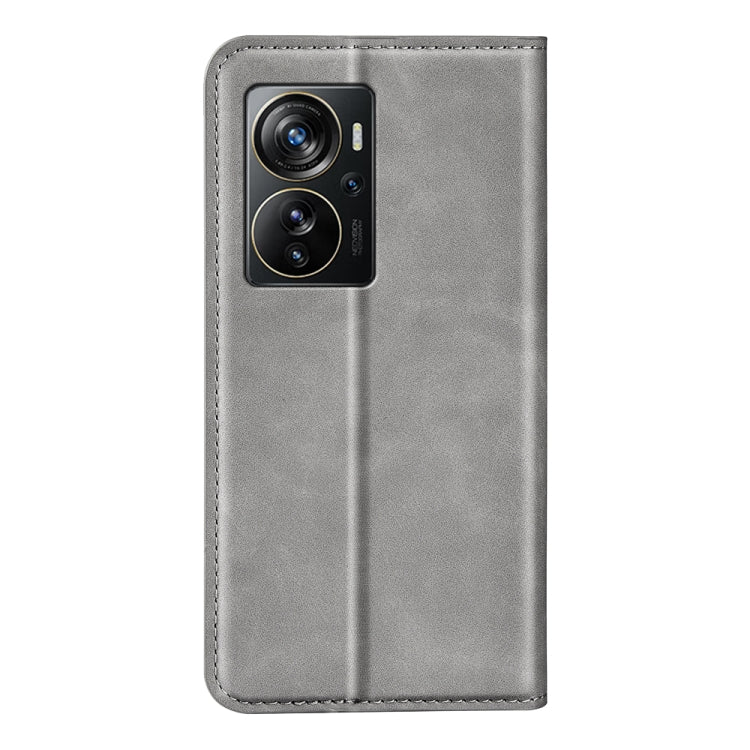 For ZTE Axon 40 Pro Retro-skin  Magnetic Suction Leather Phone Case