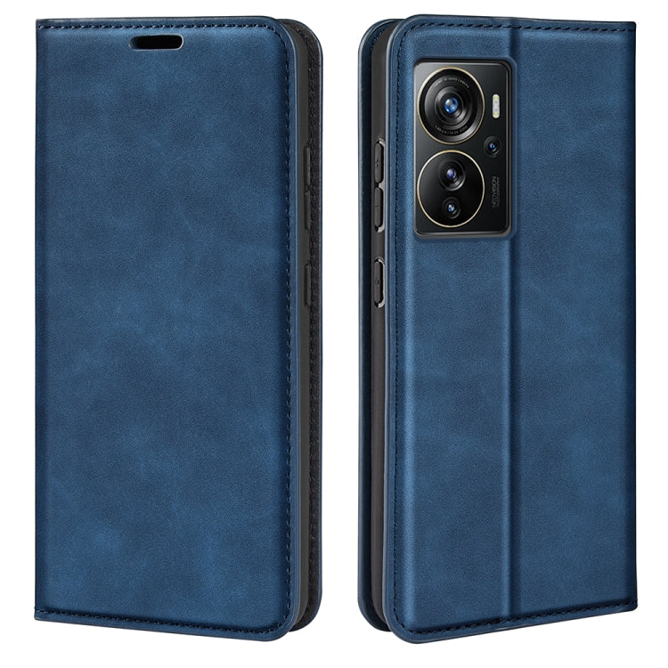 For ZTE Axon 40 Pro Retro-skin  Magnetic Suction Leather Phone Case