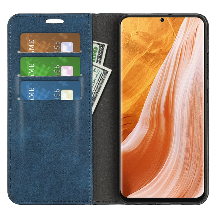 For ZTE Axon 40 Pro Retro-skin  Magnetic Suction Leather Phone Case