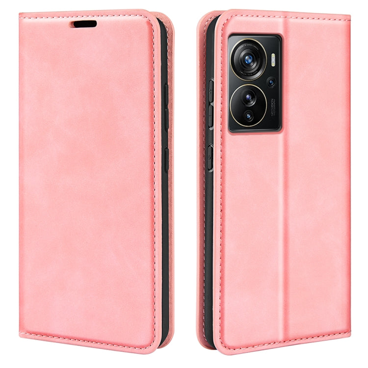 For ZTE Axon 40 Pro Retro-skin  Magnetic Suction Leather Phone Case