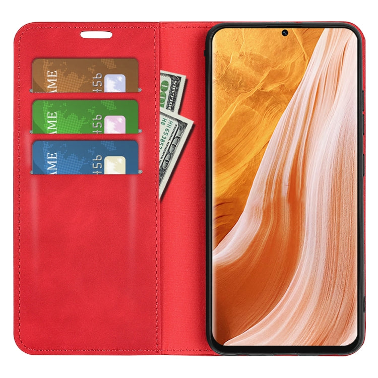 For ZTE Axon 40 Pro Retro-skin  Magnetic Suction Leather Phone Case