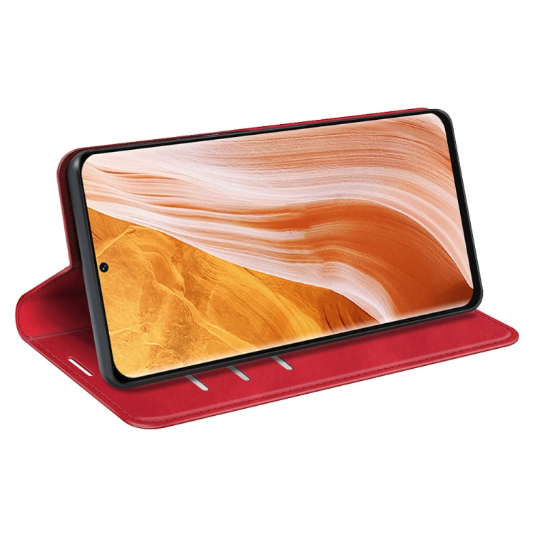 For ZTE Axon 40 Pro Retro-skin  Magnetic Suction Leather Phone Case