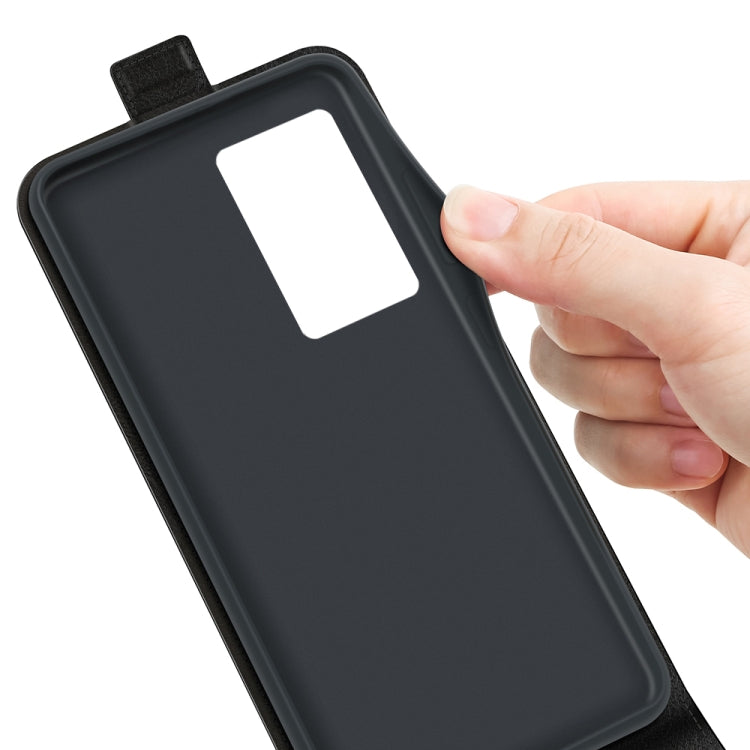 For ZTE Axon 40 Pro R64 Texture Vertical Flip Leather Phone Case