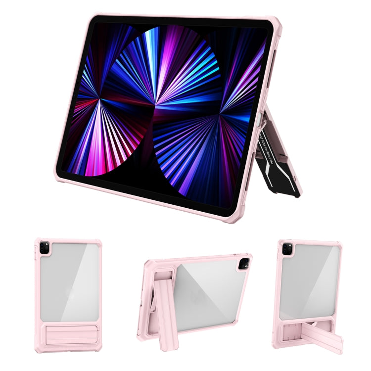 For iPad Pro 11 2020 / 2021 Transparent Acrylic PC TPU Tablet Case with Holder