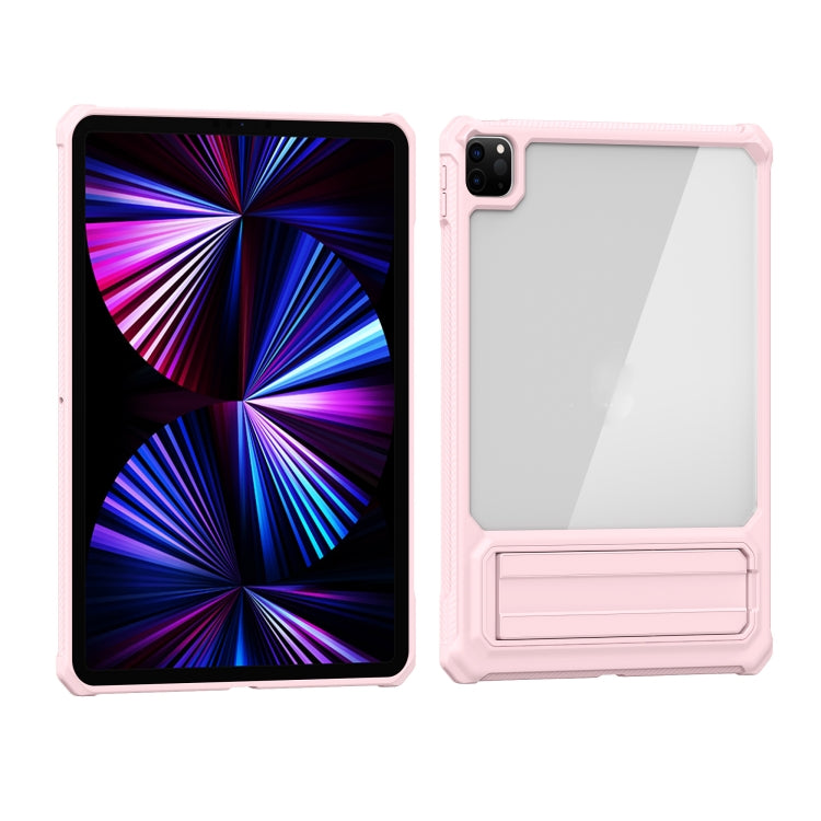 For iPad Pro 11 2020 / 2021 Transparent Acrylic PC TPU Tablet Case with Holder