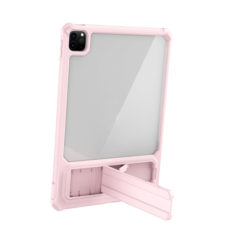 For iPad Pro 11 2020 / 2021 Transparent Acrylic PC TPU Tablet Case with Holder
