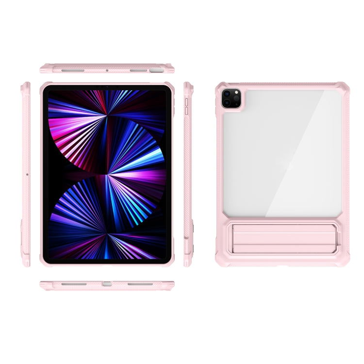 For iPad Pro 11 2020 / 2021 Transparent Acrylic PC TPU Tablet Case with Holder