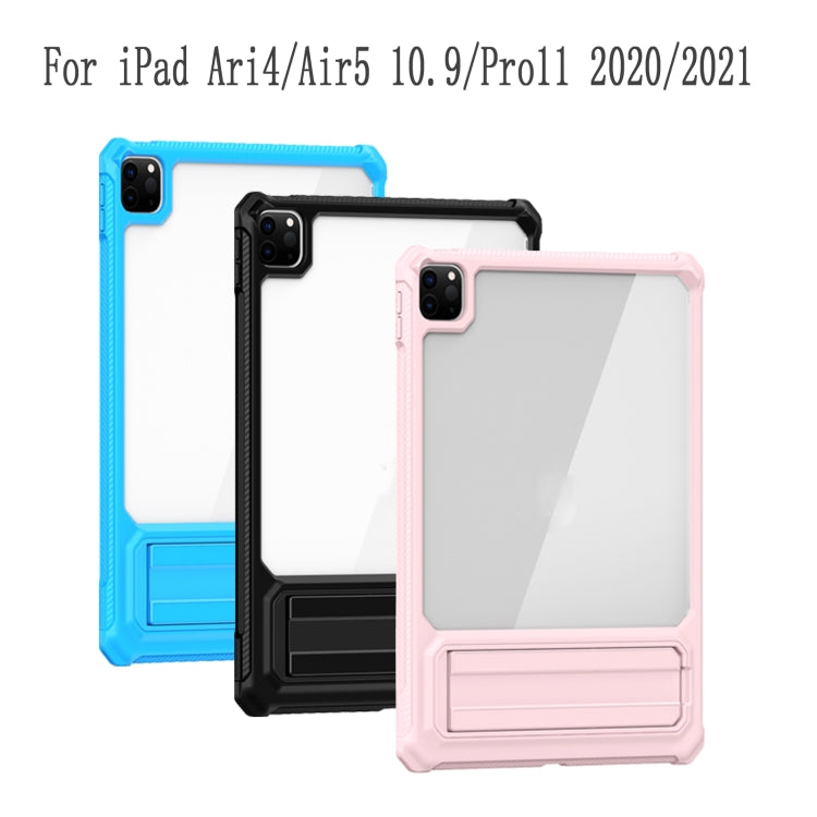 For iPad Pro 11 2020 / 2021 Transparent Acrylic PC TPU Tablet Case with Holder