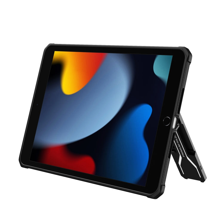 For iPad 10.2 2019 / 2020 / 2021 Transparent Acrylic PC TPU Tablet Case with Holder