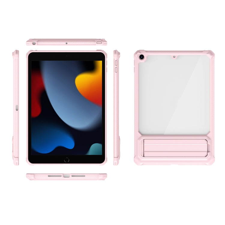 For iPad 10.2 2019 / 2020 / 2021 Transparent Acrylic PC TPU Tablet Case with Holder