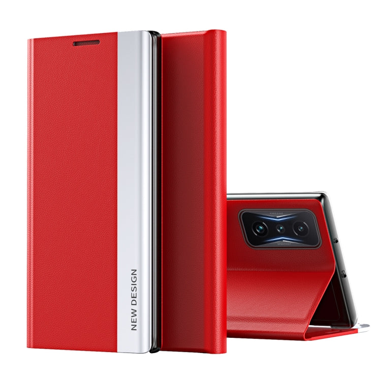 For Xiaomi Poco F4 GT Side Electroplated Adsorption Leather Phone Case