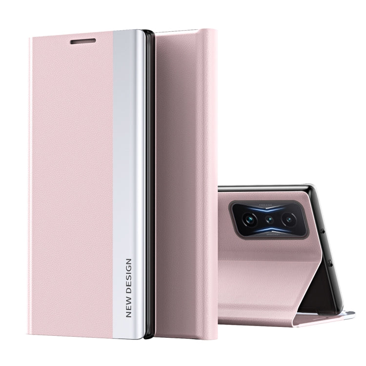 For Xiaomi Poco F4 GT Side Electroplated Adsorption Leather Phone Case