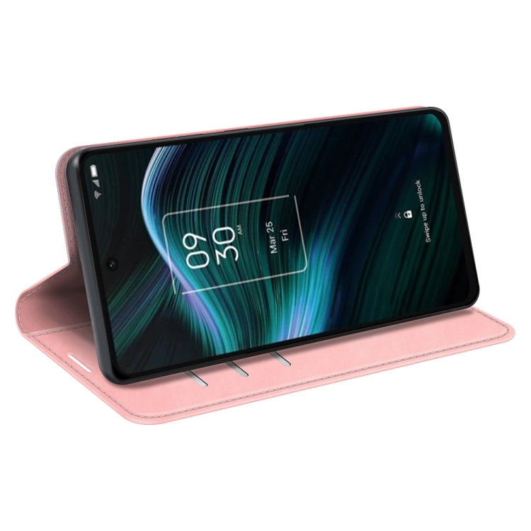 For TCL Stylus 5G Retro-skin  Magnetic Suction Leather Phone Case